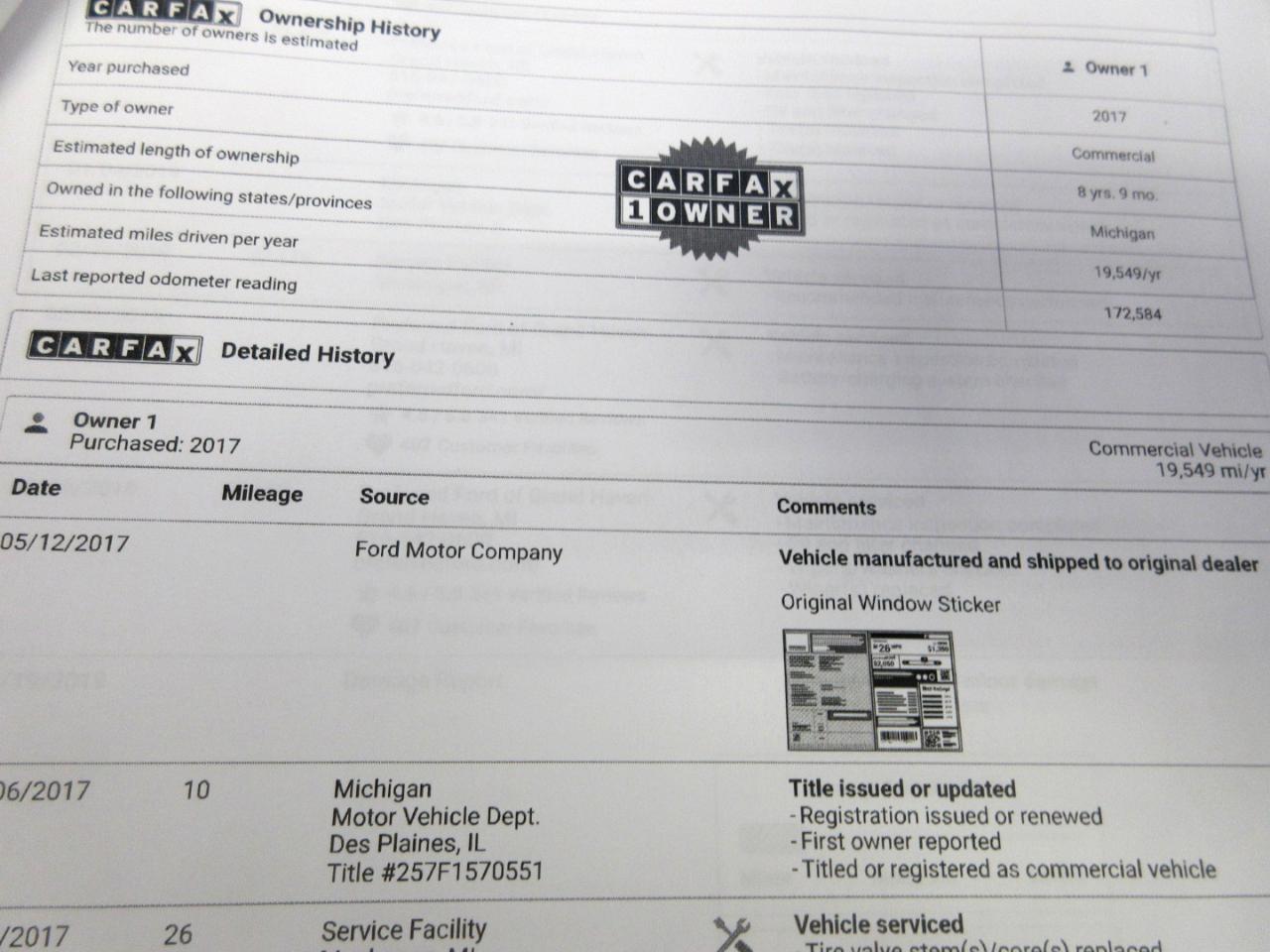 Ford Transit Van T-250 148" Med Rf 9000 GVWR Sliding RH Dr 2017