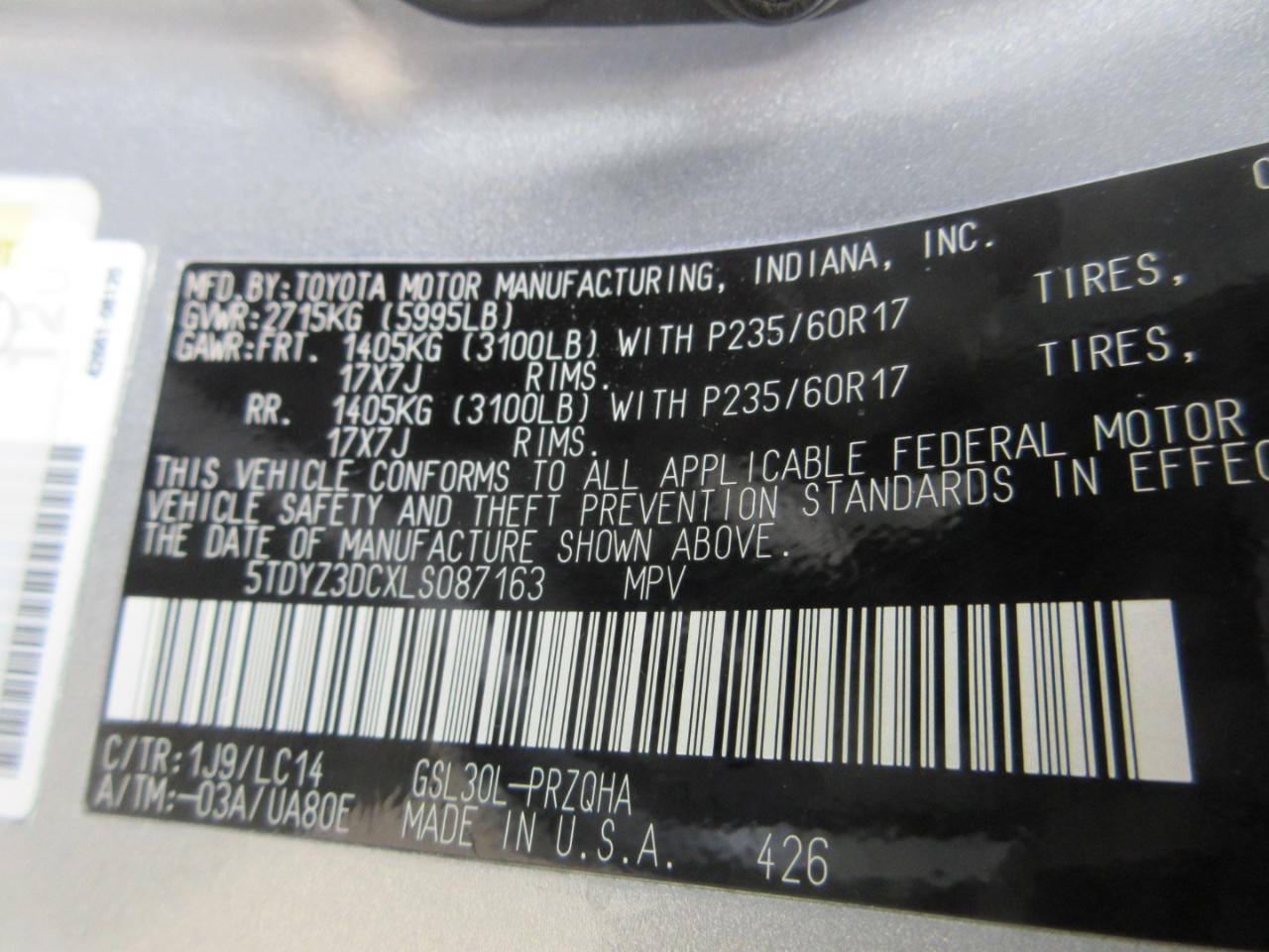 Toyota Sienna XLE Auto Access Seat FWD 7-Passenger (Natl) 2020