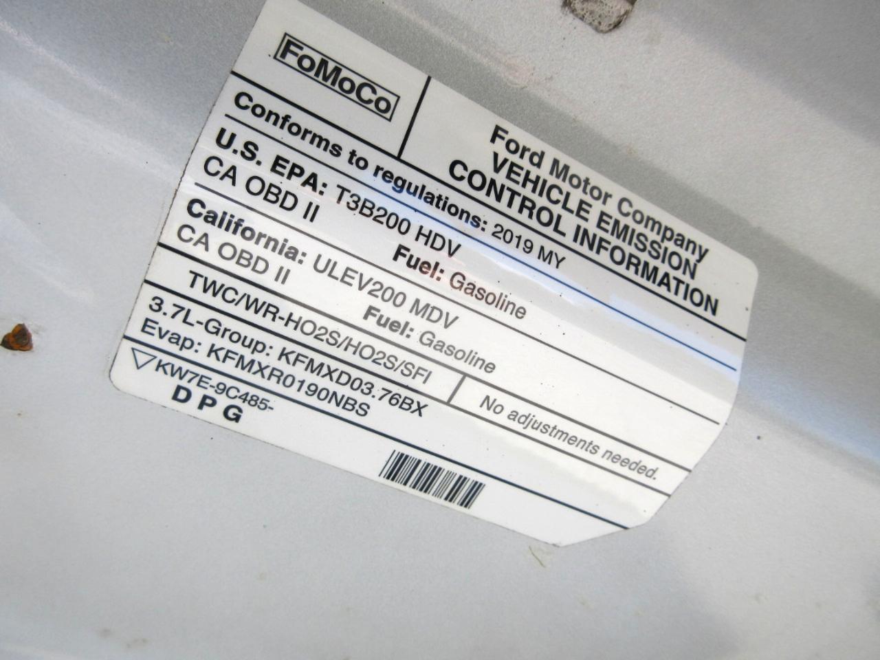 Ford Transit Van T-150 130" Low Rf 8600 GVWR Swing-Out RH Dr 2019