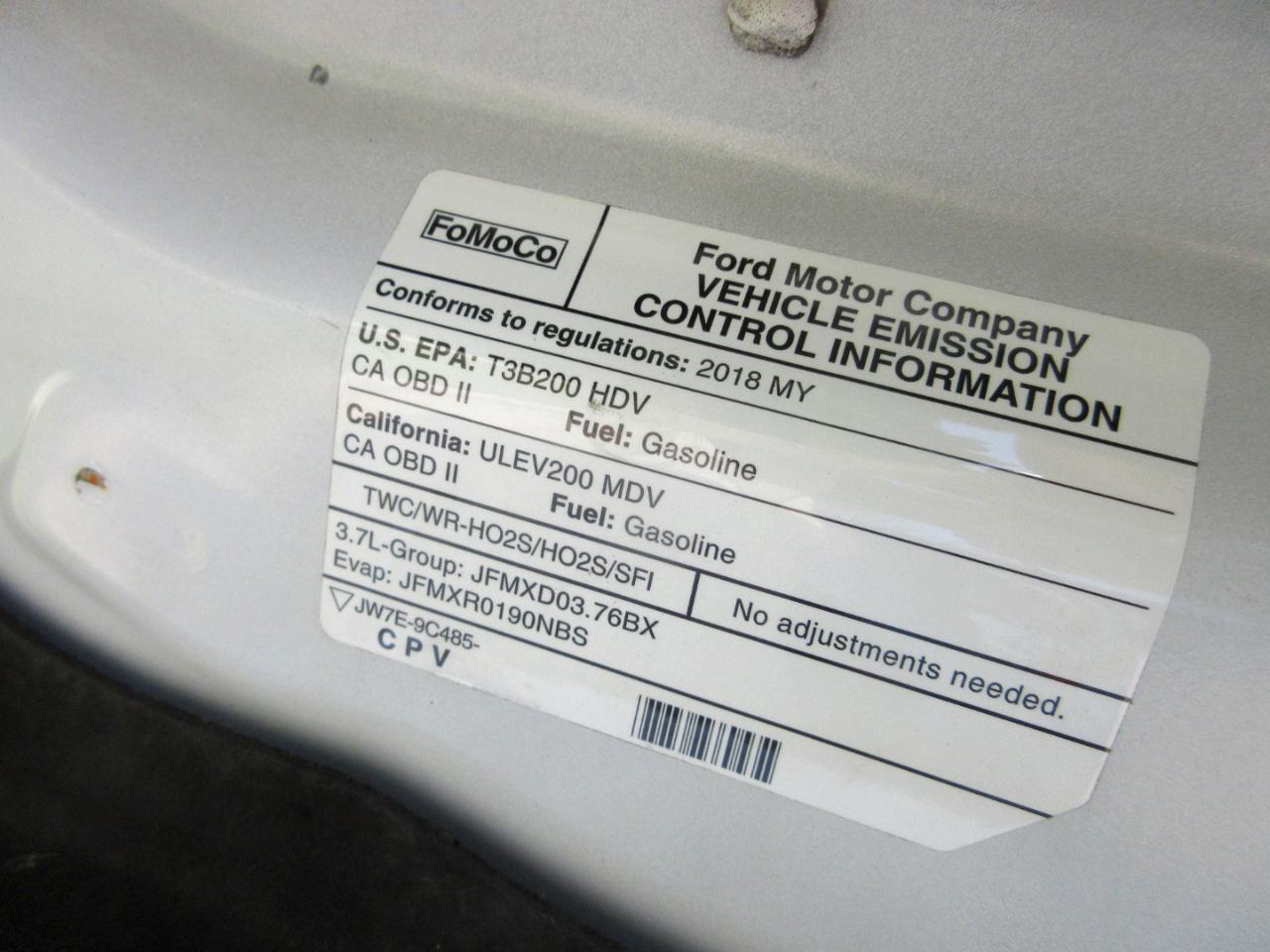 Ford Transit Van T-150 130" Low Rf 8600 GVWR Swing-Out RH Dr 2018