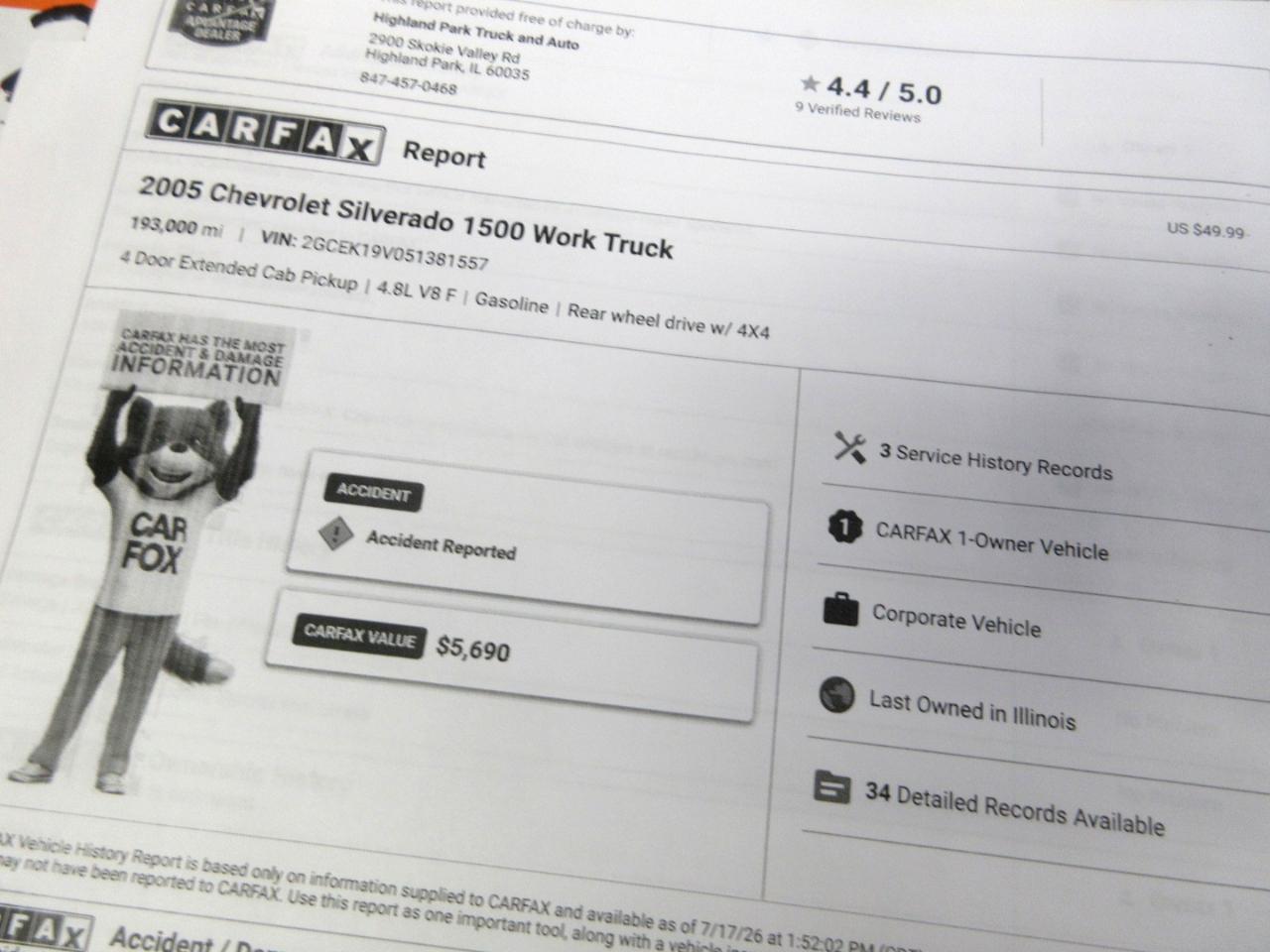 Chevrolet Silverado 1500 Ext Cab 143.5" WB 4WD LS 2005