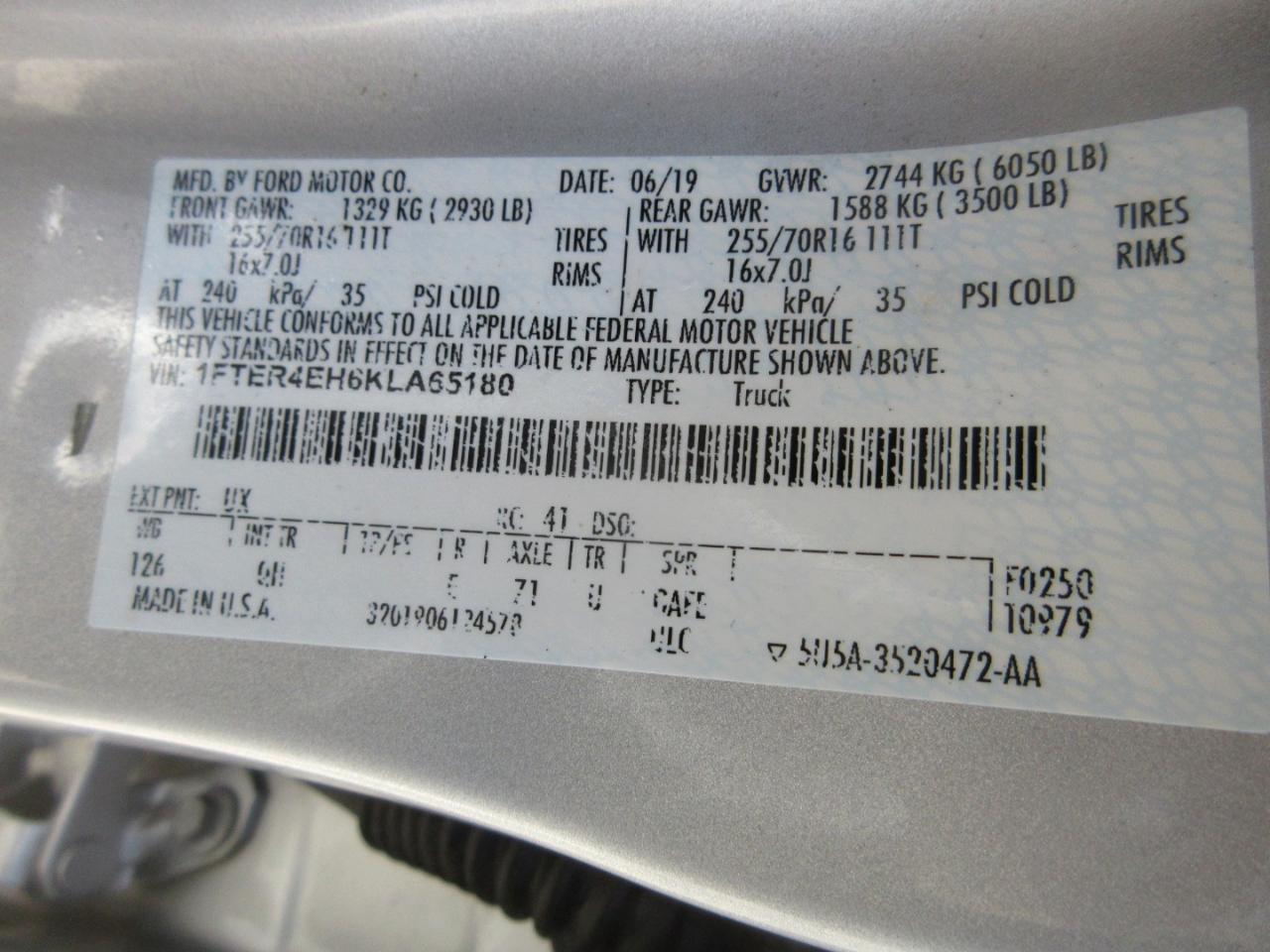 Ford Ranger XL 2WD SuperCrew 5' Box 2019