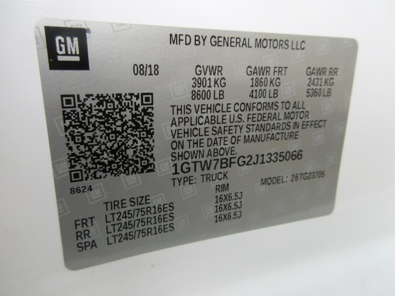 GMC Savana Cargo Van RWD 2500 155" 2018