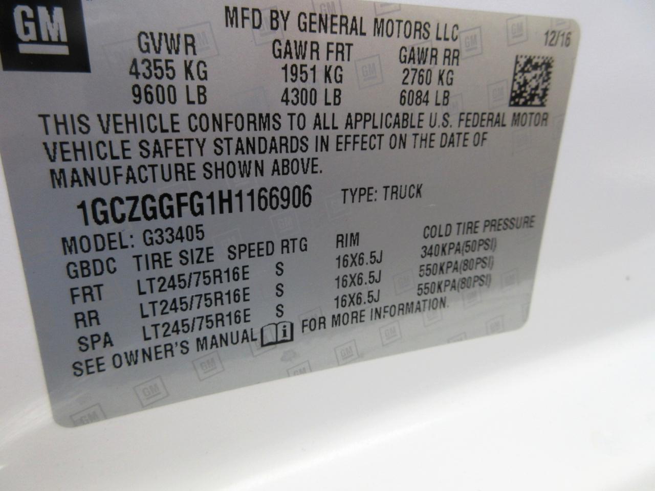 Chevrolet Express Cargo Van RWD 3500 135" 2017