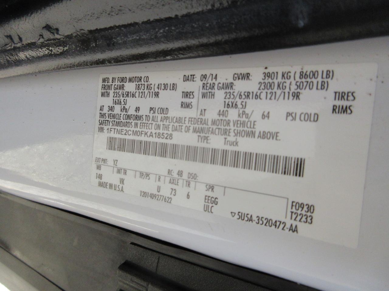Ford Transit Cargo Van T-150 148" Med Rf 8600 GVWR Sliding RH Dr 2015