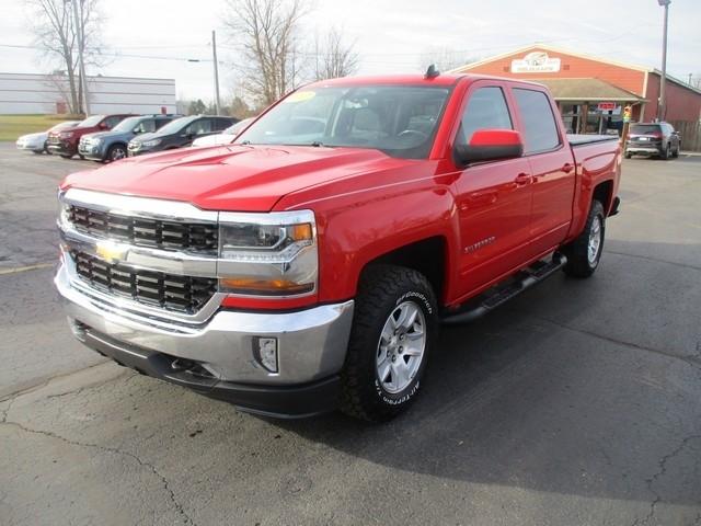 Red 2017 Chevrolet Silverado 1500 LT Crew Cab 4WD Pickup Truck Four-Wheel Drive Automatic