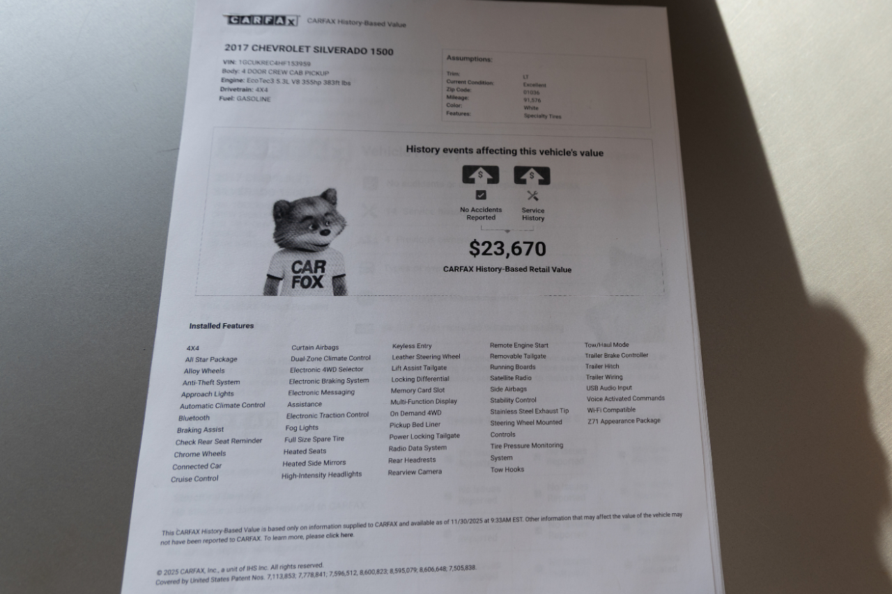 Chevrolet Silverado 1500 LT Crew Cab 4WD 2017