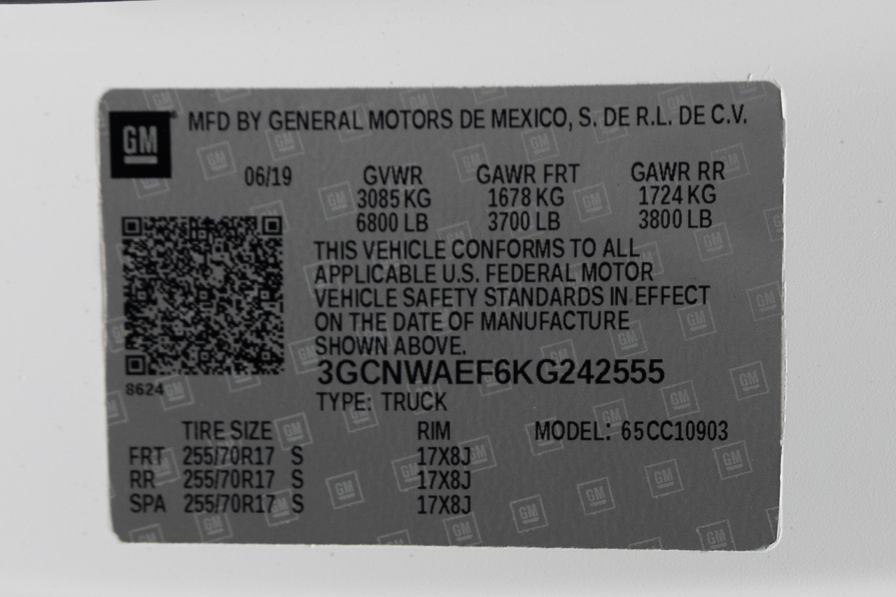 Chevrolet Silverado 1500 Work Truck Short Box 2WD 2019