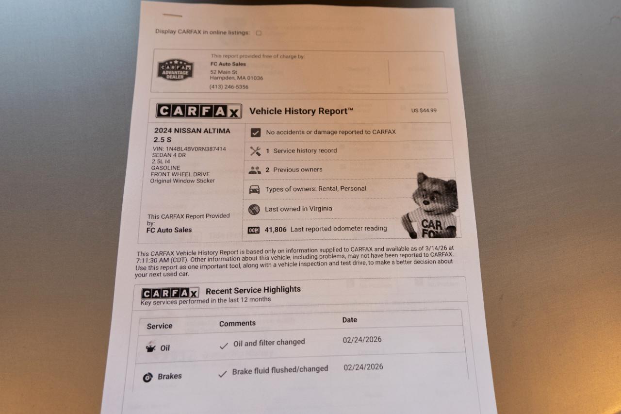 Nissan Altima 2.5 S 2024