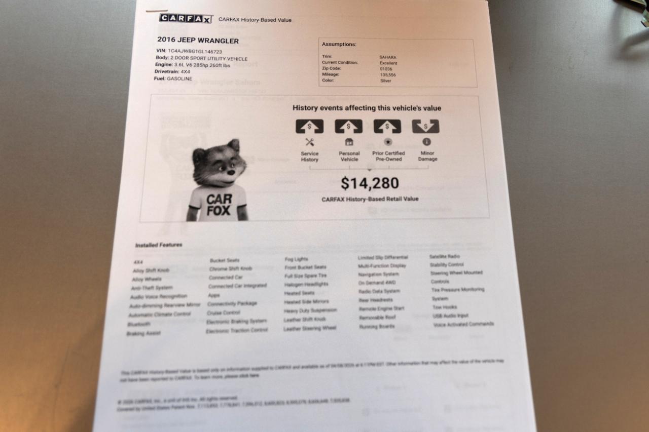 Jeep Wrangler Sahara 4WD 2016