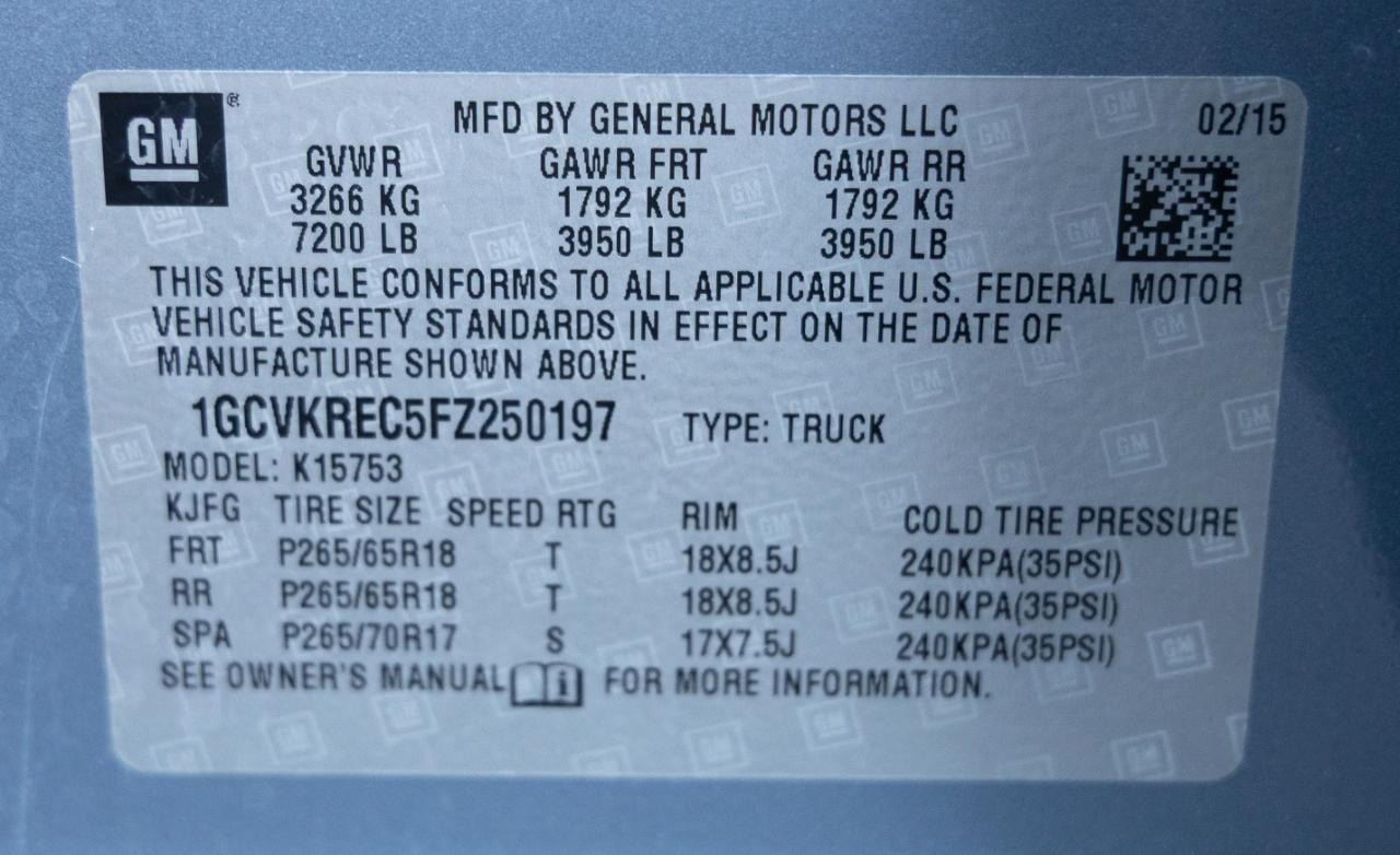 Chevrolet Silverado 1500 1LT Double Cab 4WD 2015