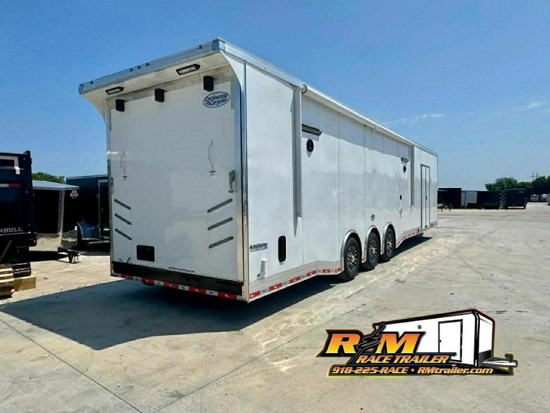 2026 Continental Cargo Auto Master 44' GOOSENECK RACE TRAILER BATHROOM PACKAGE