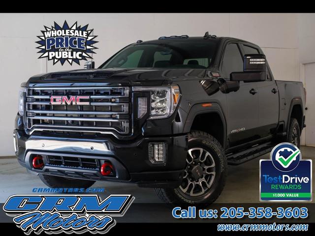 Black 2021 GMC Sierra 2500HD AT4 Crew Cab 4WD Pickup Truck Four-Wheel Drive Automatic