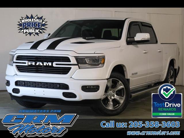 White 2022 RAM 1500 Laramie Crew Cab 4WD Pickup Truck Four-Wheel Drive Automatic