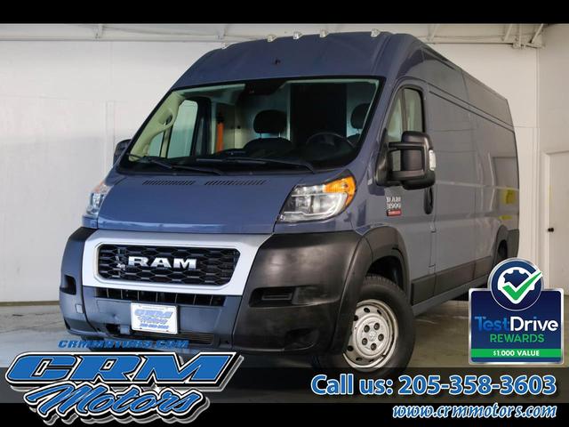 Gray 2021 RAM ProMaster 3500 159 High Roof Extended Cargo Van FWD Van Front-Wheel Drive Automatic