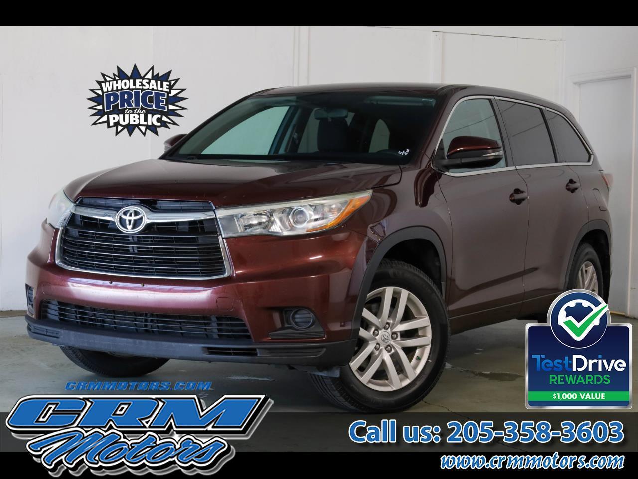2015 Toyota Highlander AWD 4dr V6 LE (Natl)