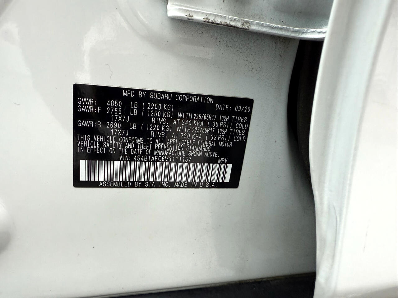 Subaru Outback Premium CVT 2021