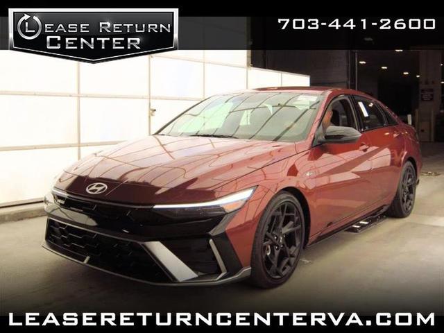 Red 2025 Hyundai Elantra N Line FWD Sedan Front-Wheel Drive Automatic