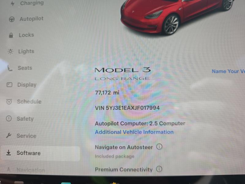 Tesla Model 3 Long Range Battery RWD 2018