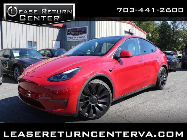 Red 2023 Tesla Model Y SUV / Crossover All-Wheel Drive Automatic