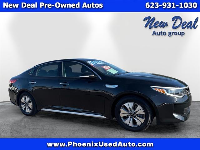 Black 2018 Kia Optima Hybrid Premium FWD Sedan Front-Wheel Drive Automatic