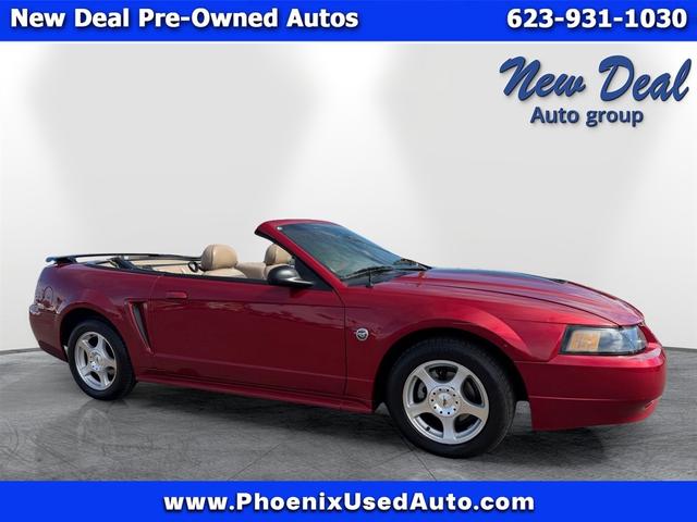 Red 2004 Ford Mustang Deluxe Convertible RWD Convertible Rear-Wheel Drive Automatic