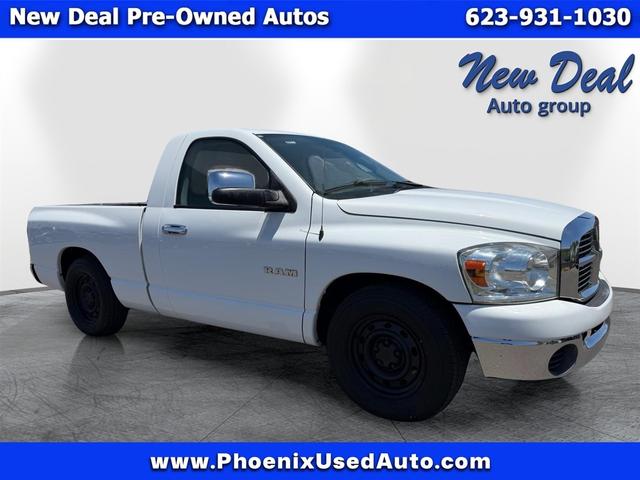 White 2008 Dodge RAM 1500 Pickup Truck Rear-Wheel Drive Automatic