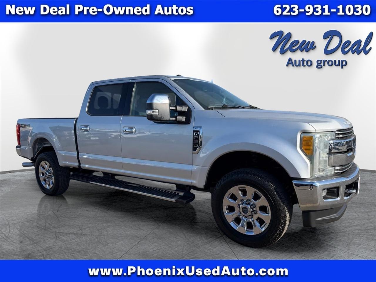 Silver 2017 Ford F-250 Super Duty Pickup Truck Four-Wheel Drive Automatic