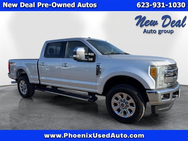 Silver 2017 Ford F-250 Super Duty Pickup Truck Four-Wheel Drive Automatic