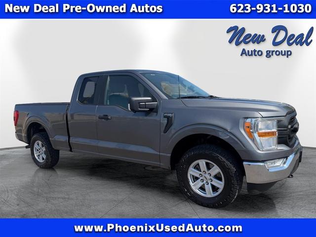 Gray 2021 Ford F-150 Pickup Truck Four-Wheel Drive Automatic