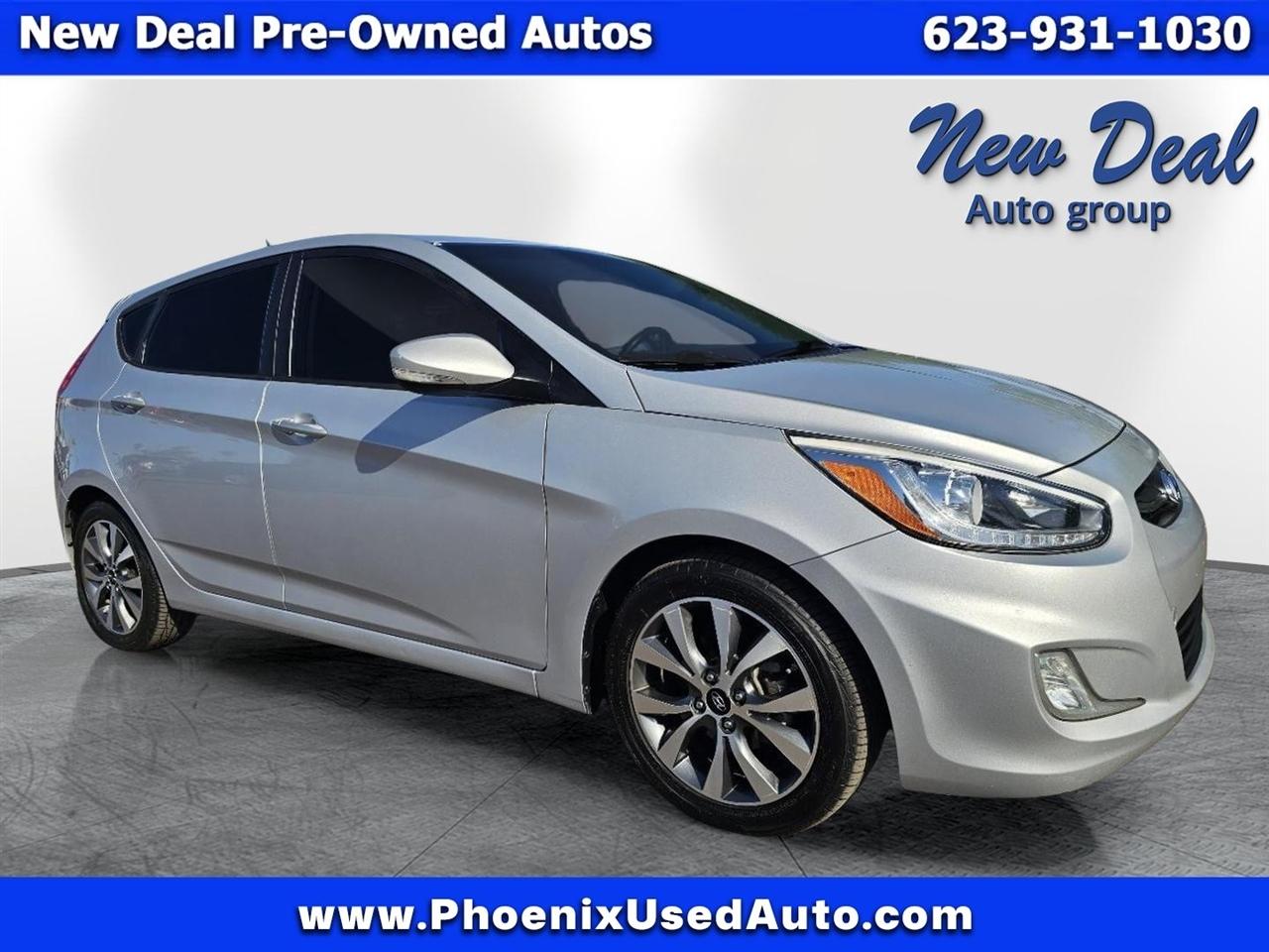 Silver 2016 Hyundai Accent Hatchback Front-Wheel Drive 6-Speed Manual