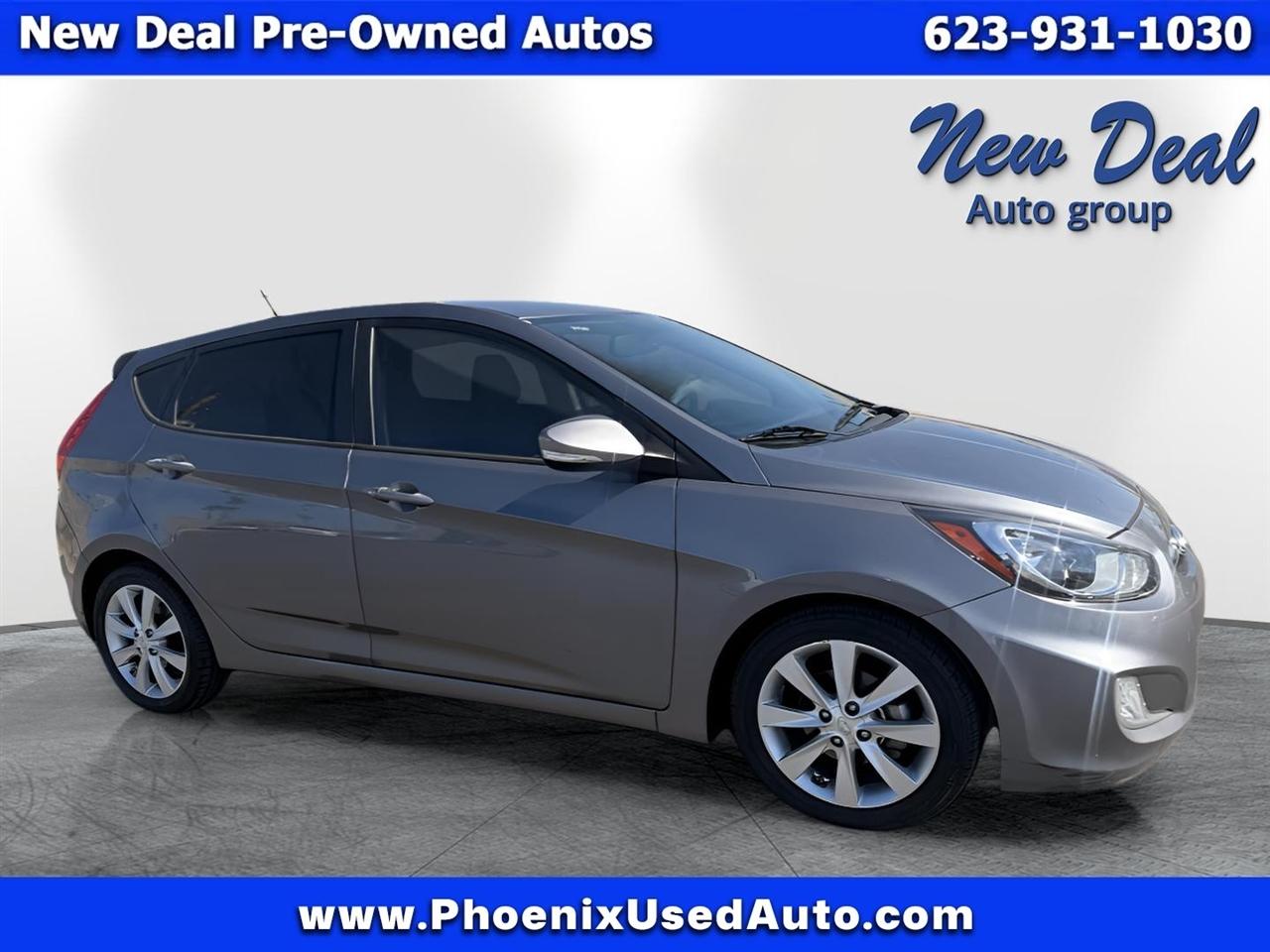 Gray 2013 Hyundai Accent Hatchback Front-Wheel Drive Automatic