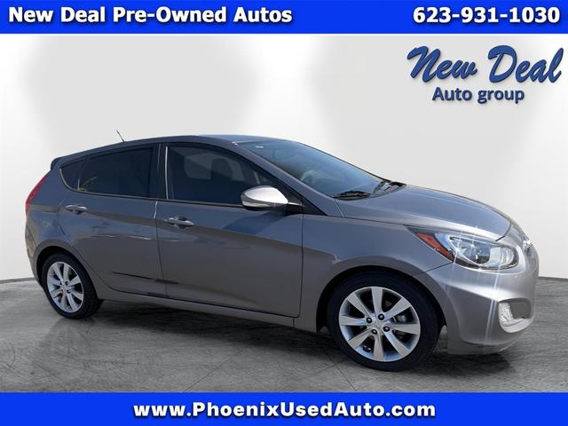 Gray 2013 Hyundai Accent Hatchback Front-Wheel Drive Automatic