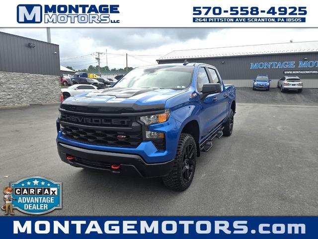 Blue 2022 Chevrolet Silverado 1500 Pickup Truck Four-Wheel Drive Automatic