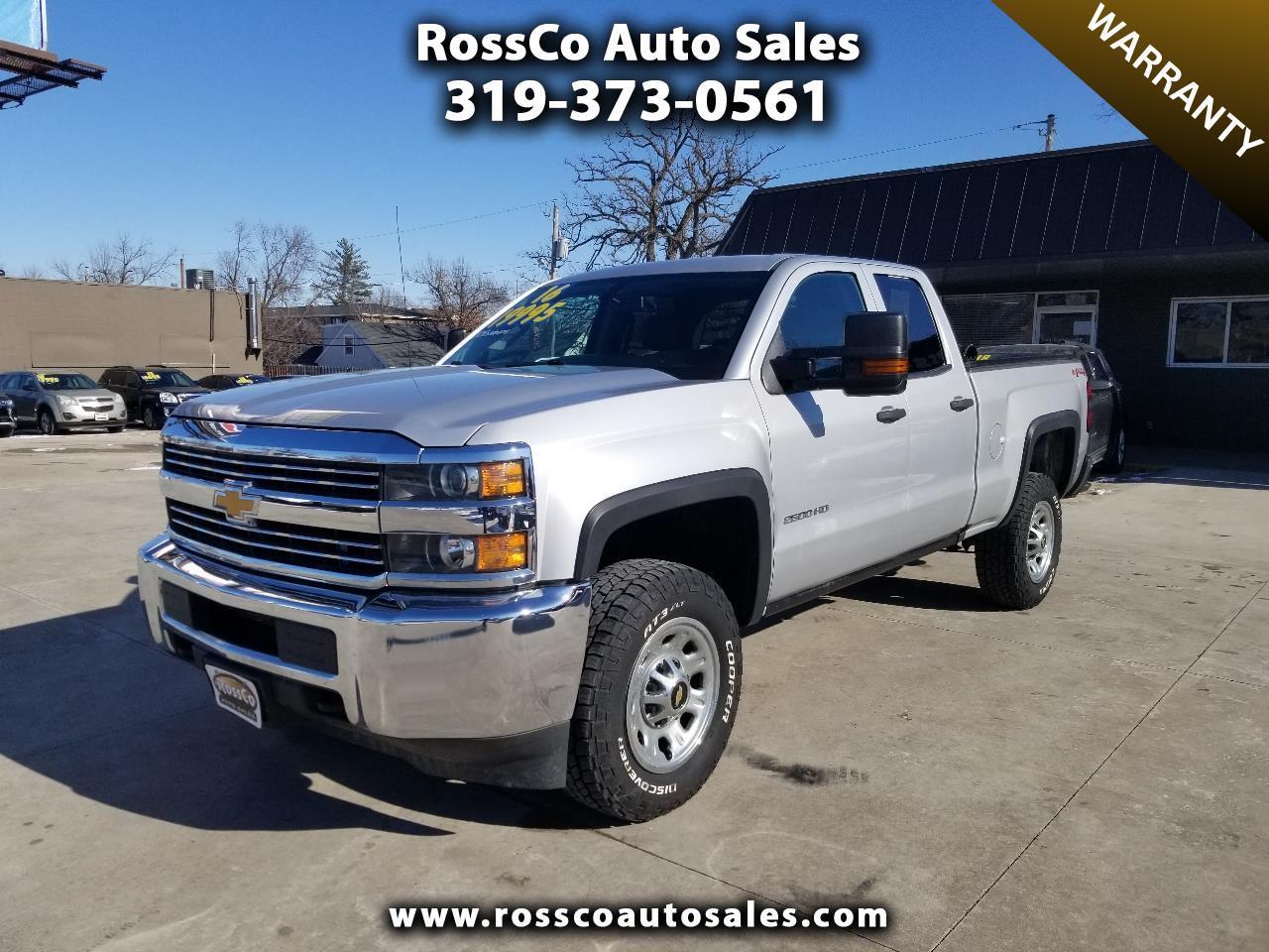 2016 Chevrolet Silverado 2500HD 4WD Ext Cab 144.2" Work Truck