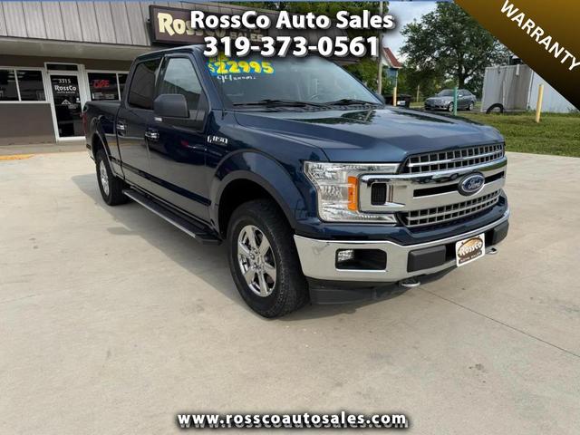 Blue 2018 Ford F-150 Pickup Truck Four-Wheel Drive Automatic