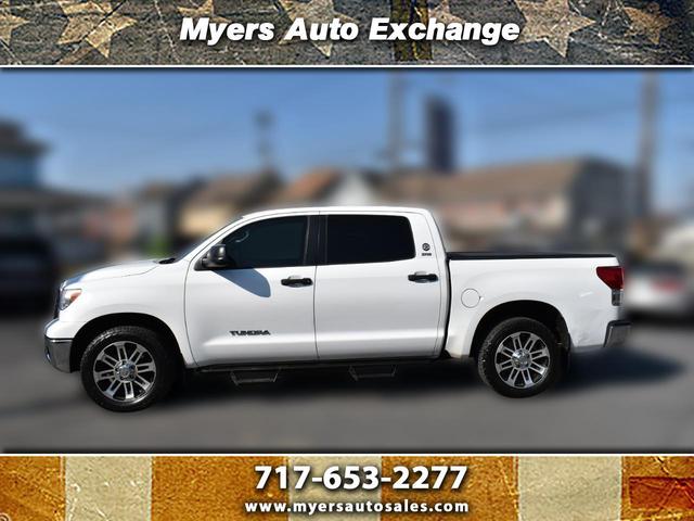 White 2013 Toyota Tundra Grade CrewMax 4.6L Pickup Truck 4X2 Automatic