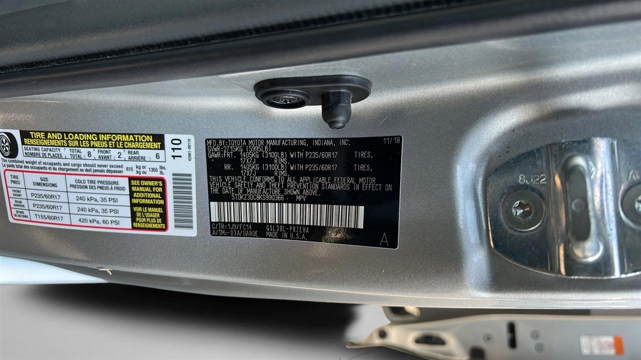 Toyota Sienna LE FWD 8-Passenger (Natl) 2019