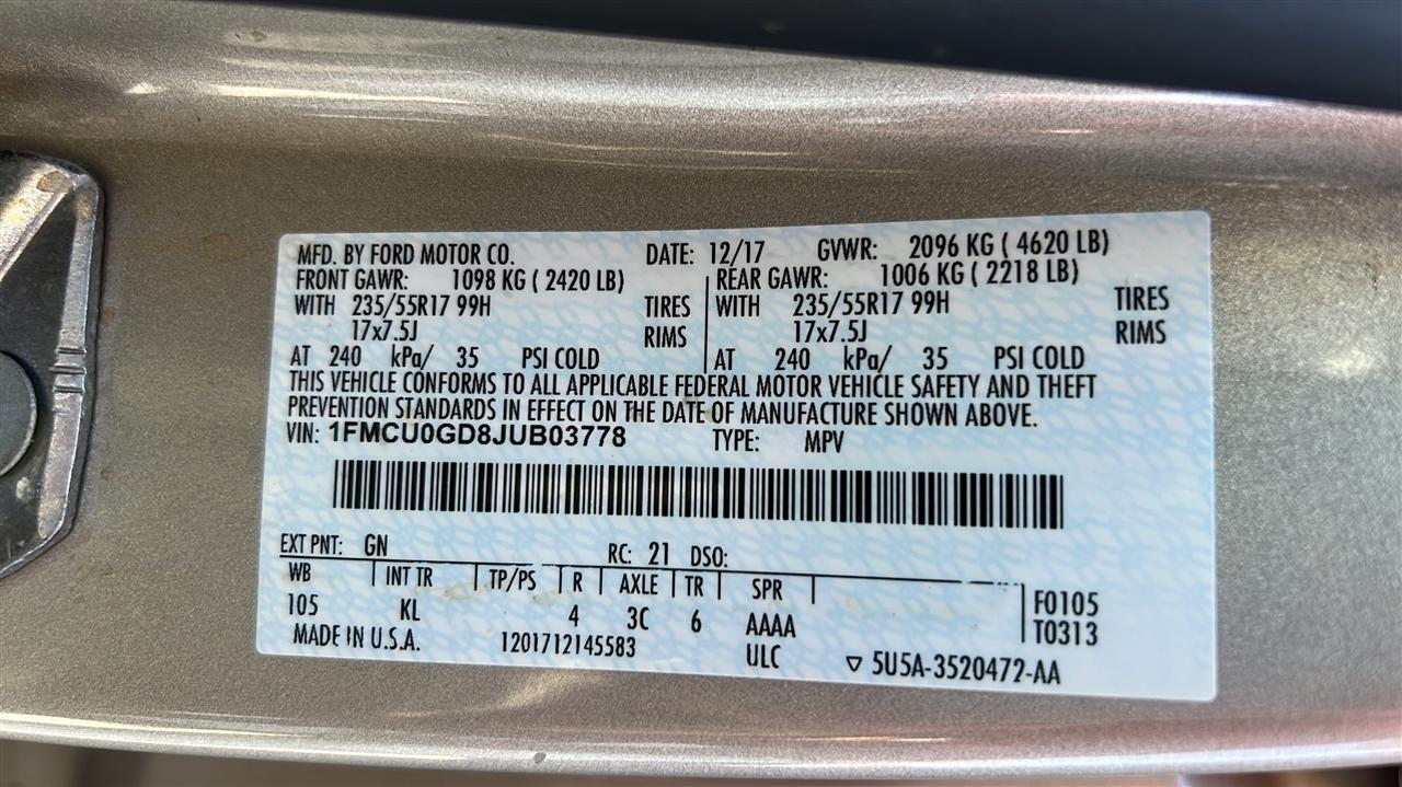 Ford Escape SE FWD 2018
