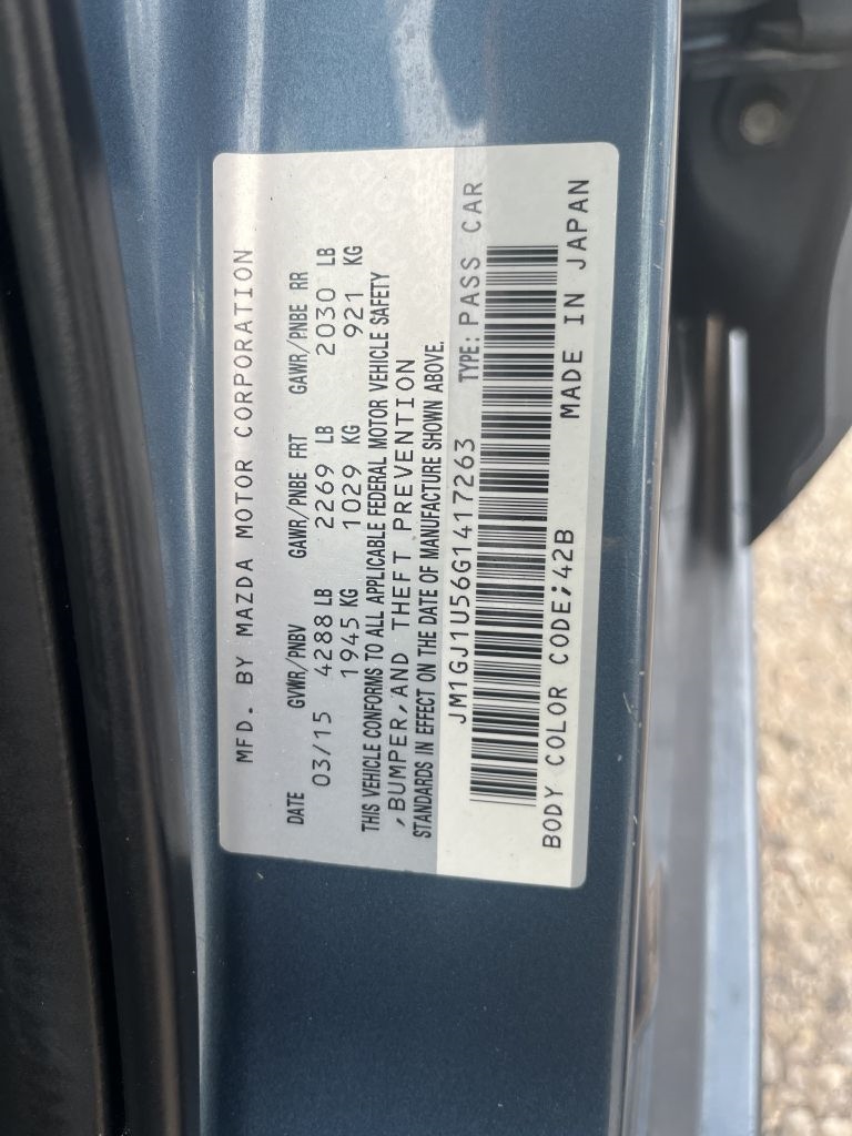 Mazda MAZDA6 i Sport AT 2016 Mazda MAZDA6 i Sport AT 2016