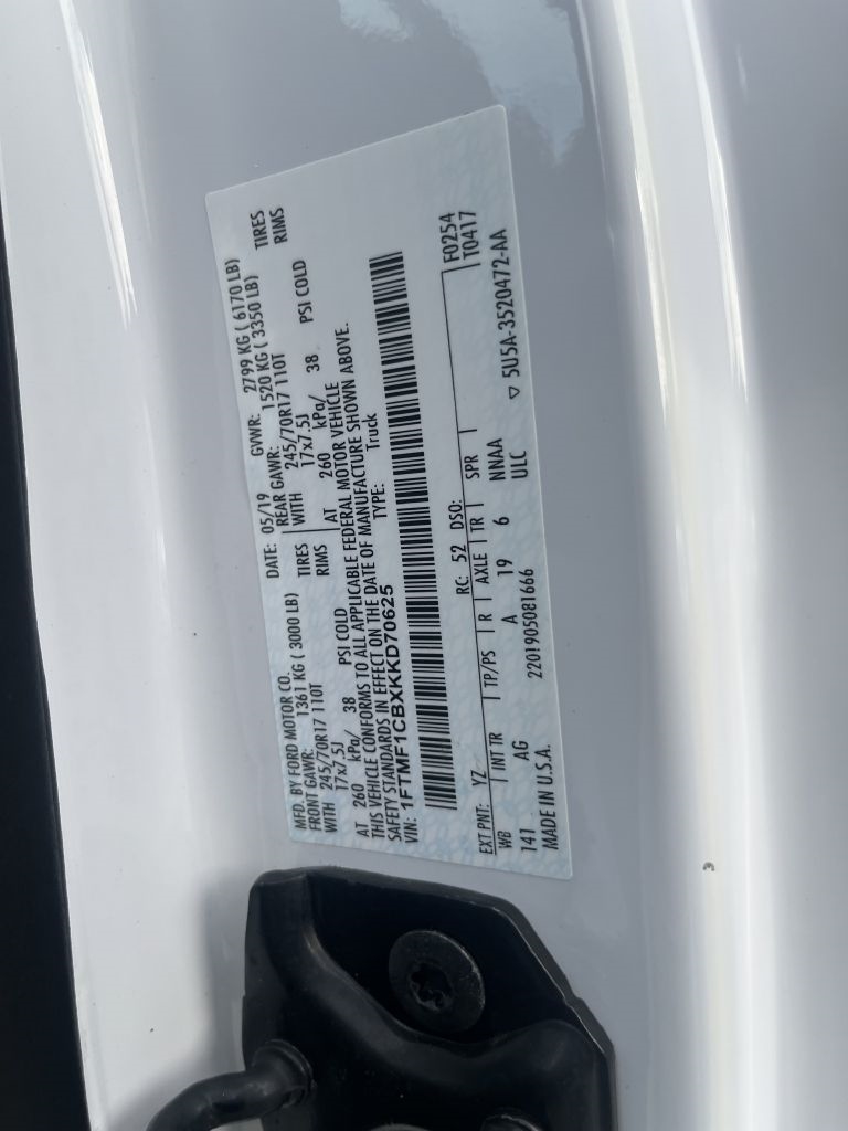 Ford F-150 XL 8-ft. Bed 2WD 2019 Ford F-150 XL 8-ft. Bed 2WD 2019