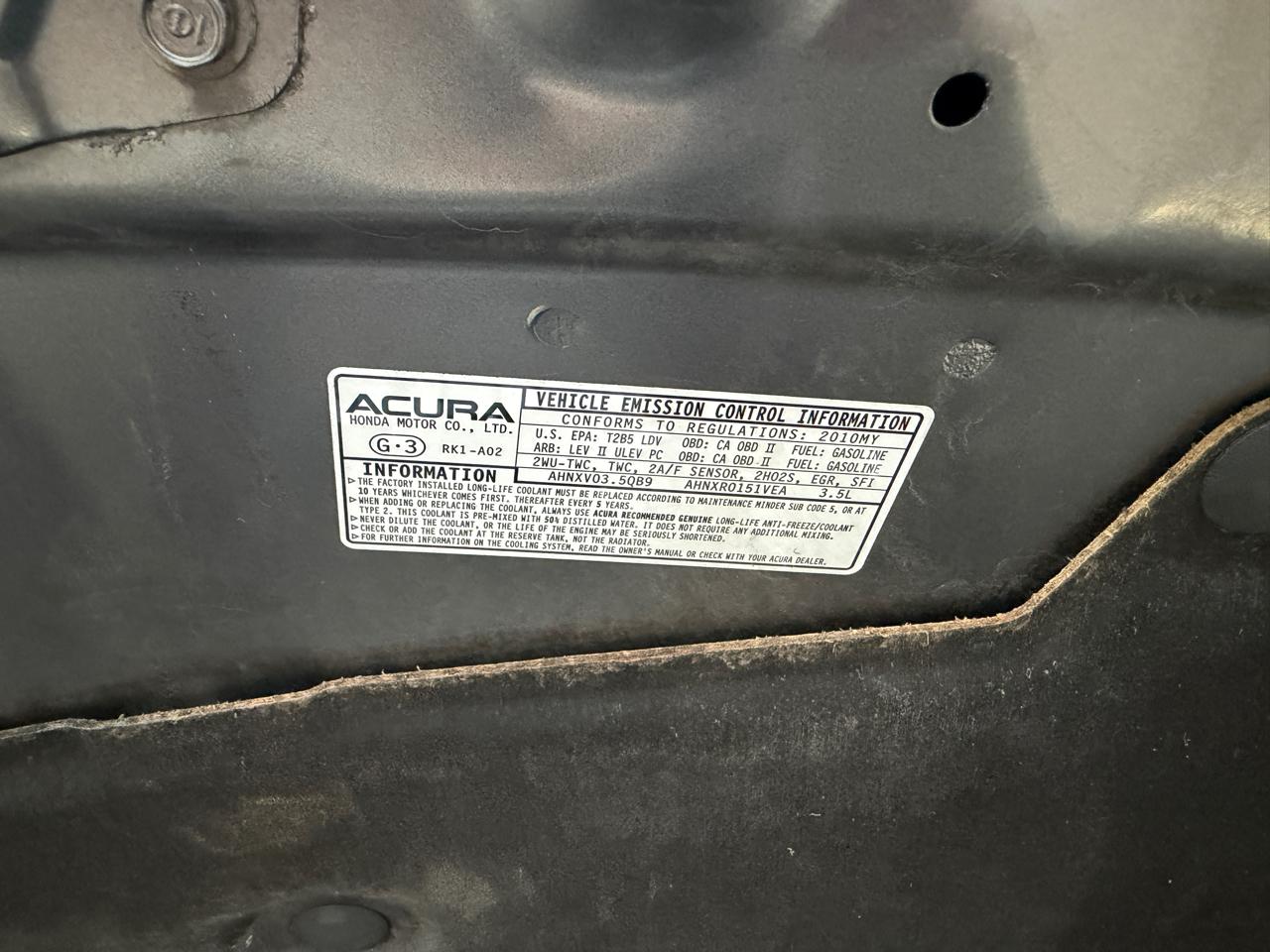 Acura TL 4dr Sdn AT 2010