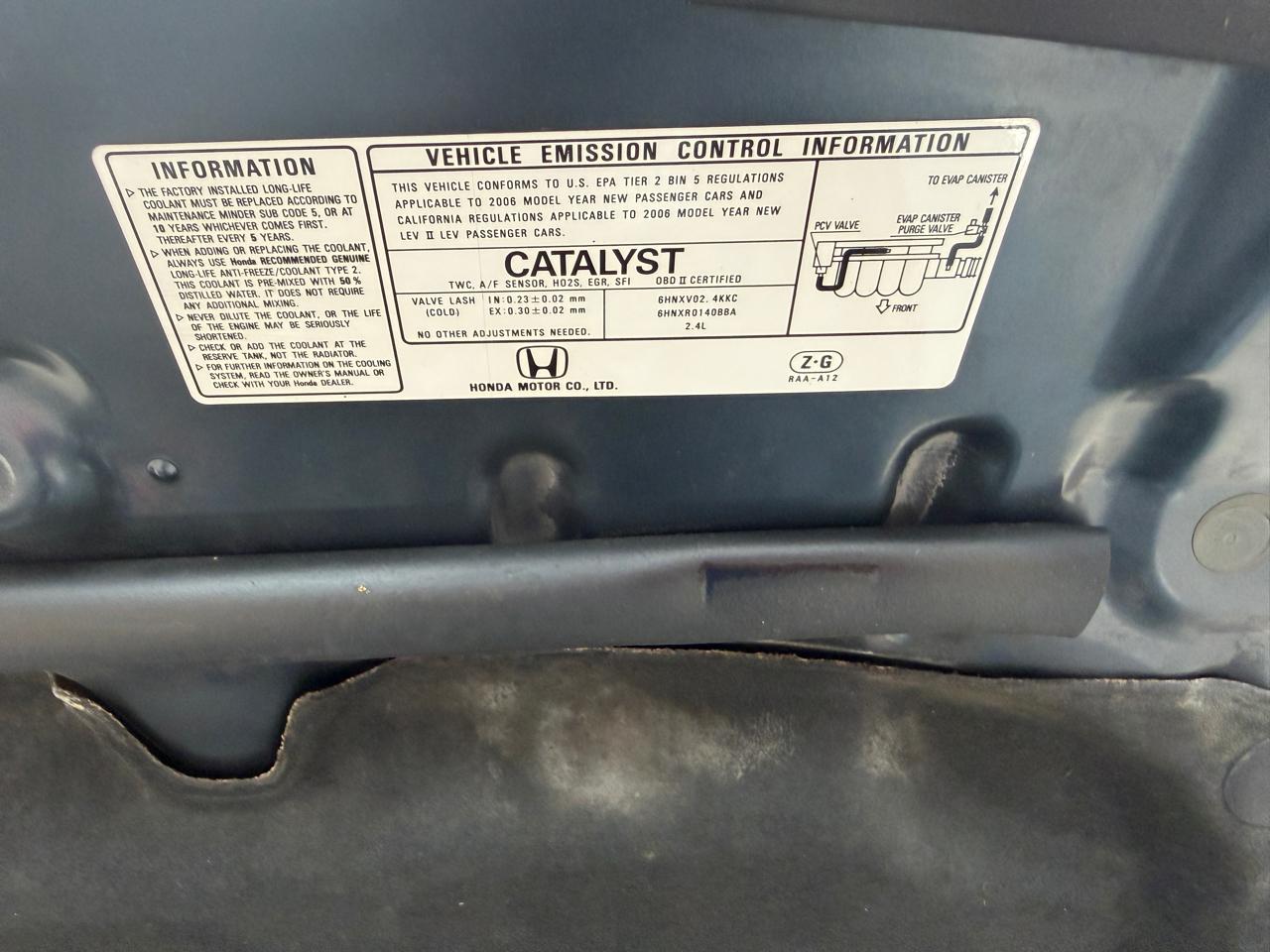 Honda Accord EX Sedan AT w/ Leather and XM Radio 2006