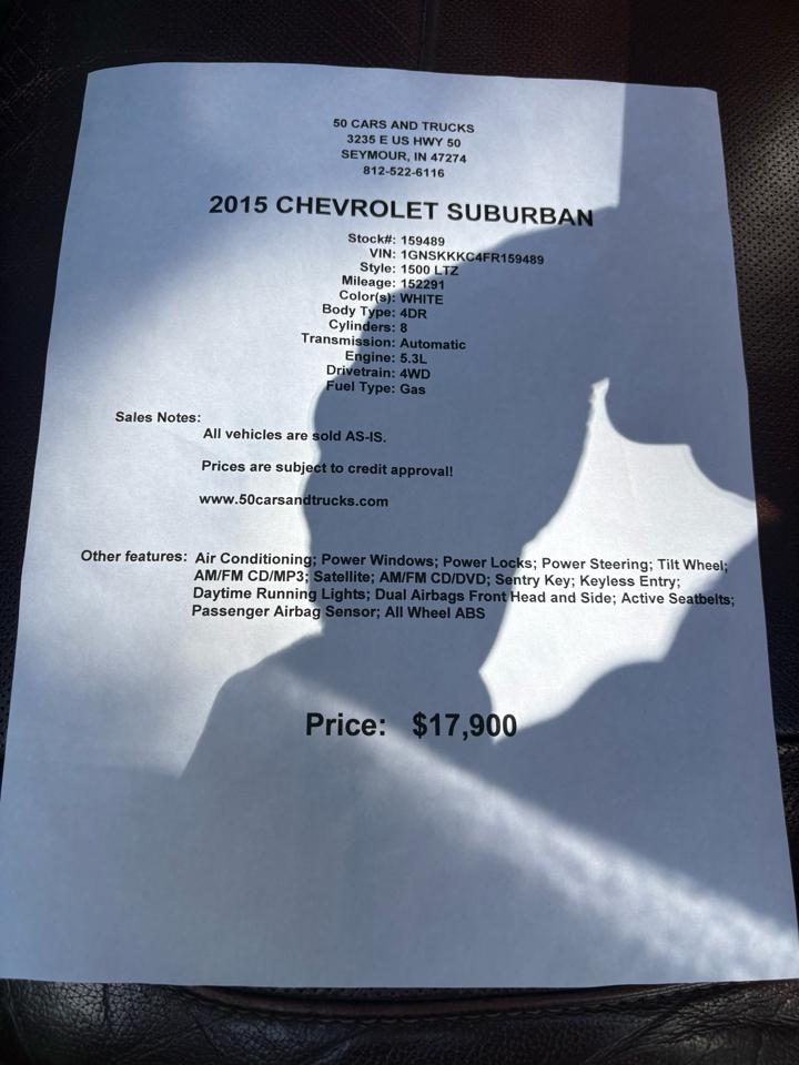 Chevrolet Suburban 4WD 4dr LTZ 2015