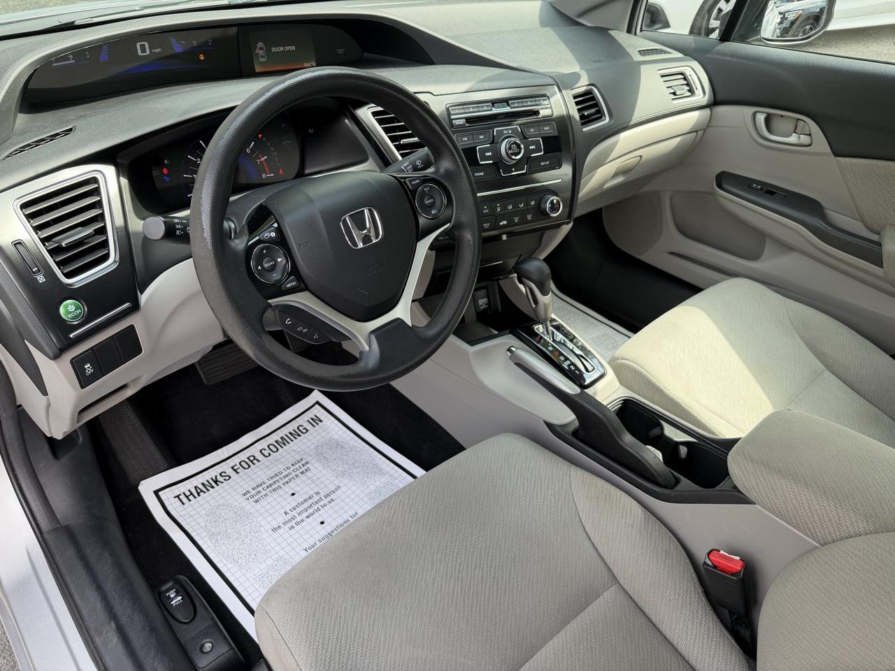 Honda Civic LX Sedan 5-Speed AT 2013