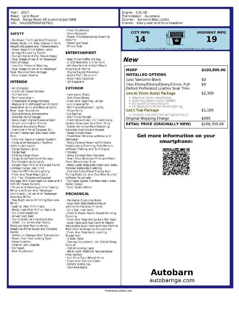 Land Rover Range Rover Supercharged 2017