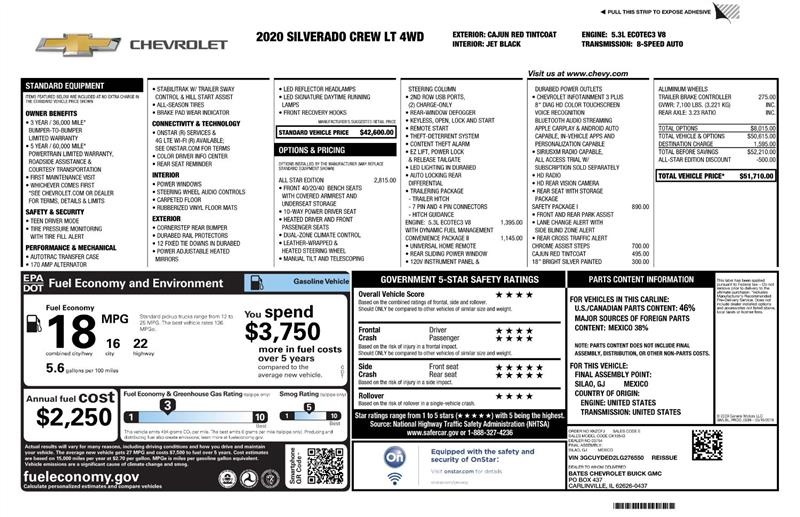 Chevrolet Silverado 1500 LT Crew Cab 4WD 2020