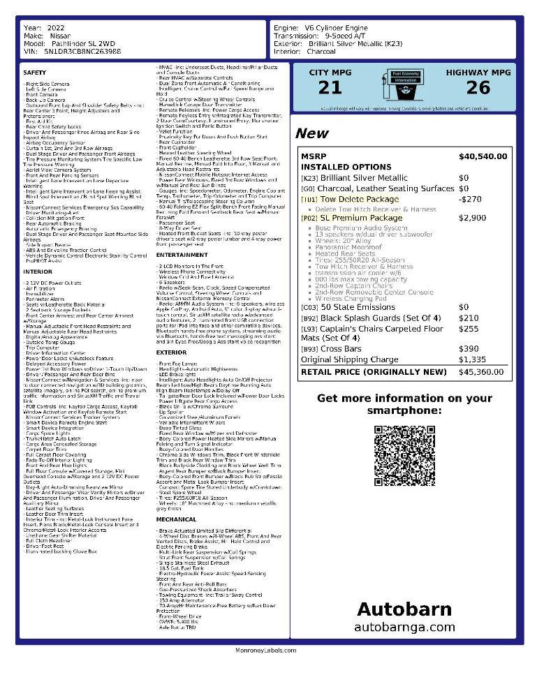 Nissan Pathfinder SL 2022