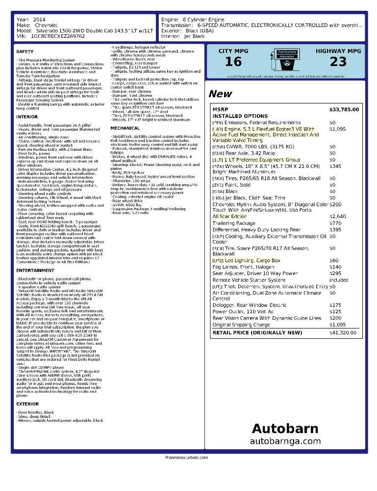 Chevrolet Silverado 1500 1LT Double Cab 2WD 2014