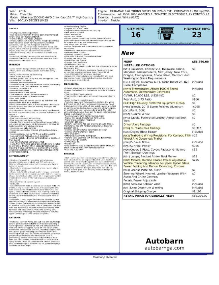 Chevrolet Silverado 2500HD LT Crew Cab 4WD 2016